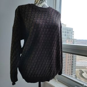 Unisex Over Size Knit Pullover Sweater in Brown